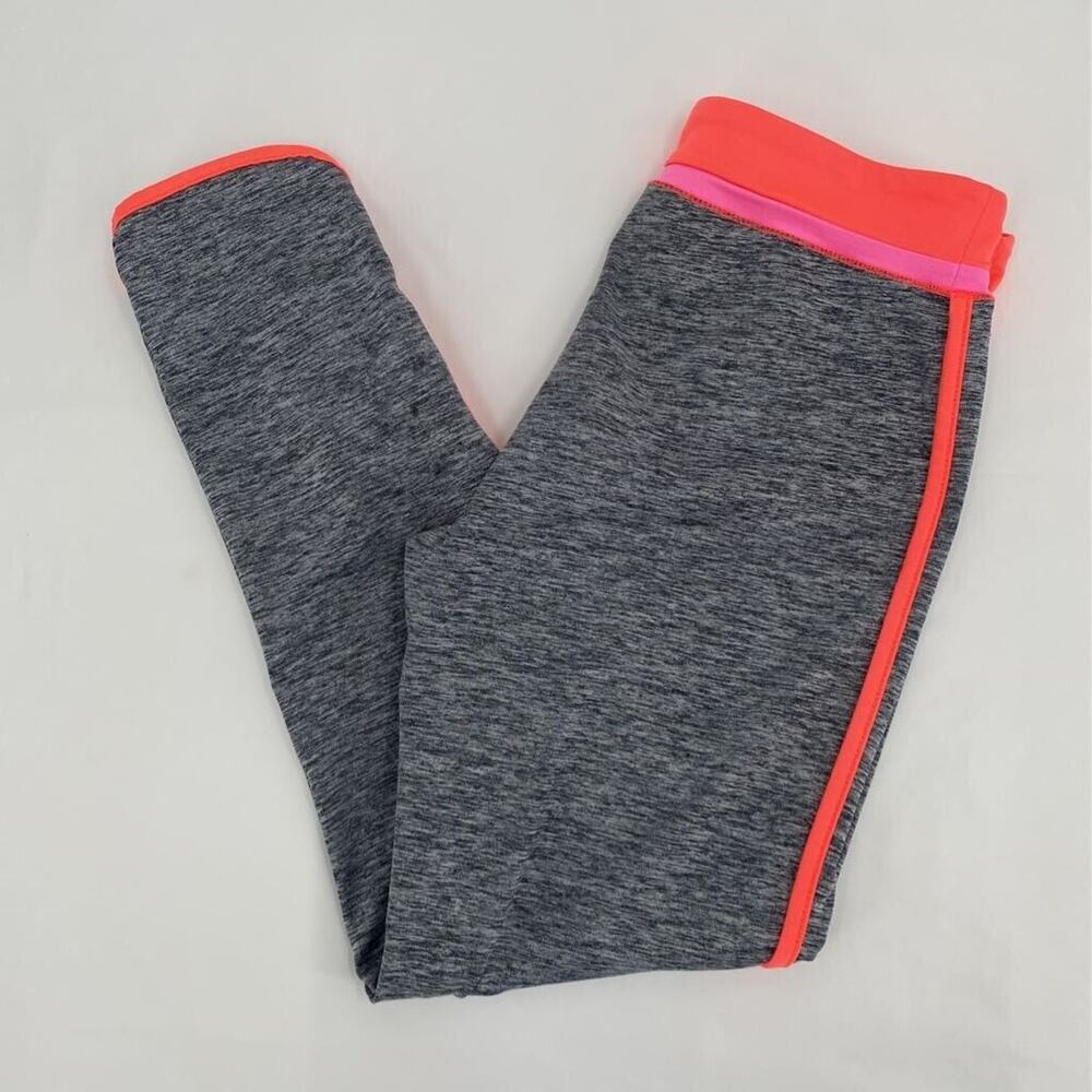 Cat & Jack Girls Leggings Gray Pink Space Dye Stretch Elastic Waist XL 14-16